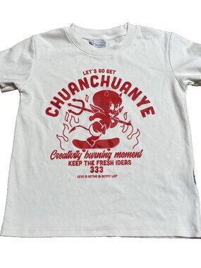 CCYE Chuanye Tee Women's Size M White Short Sleeve, Chuanchchuanye